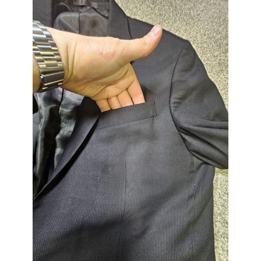 Kenneth Cole Reaction Unlisted Mens‎  Suit Jacket Blazer 42 L 35 W Black
